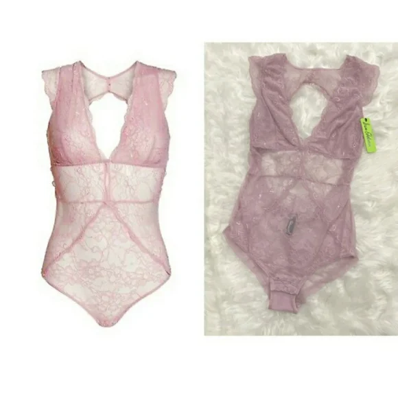 Dawn Pink Lace Sam Edelman Bodysuit - Picture 2 of 5